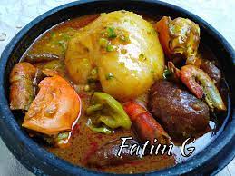 Placali sauce gombo avec viande de boeuf